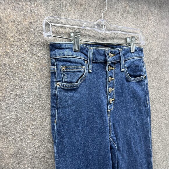 Joes Jeans The Callie Jeans Womens 24 Blue Cropped Boot Button Fly Lightwash - Picture 7 of 15